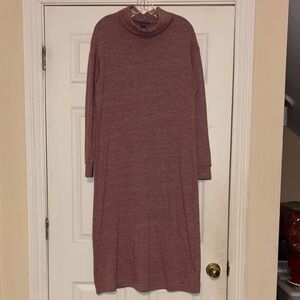 Maroon Long Sleeve Sweater Dress